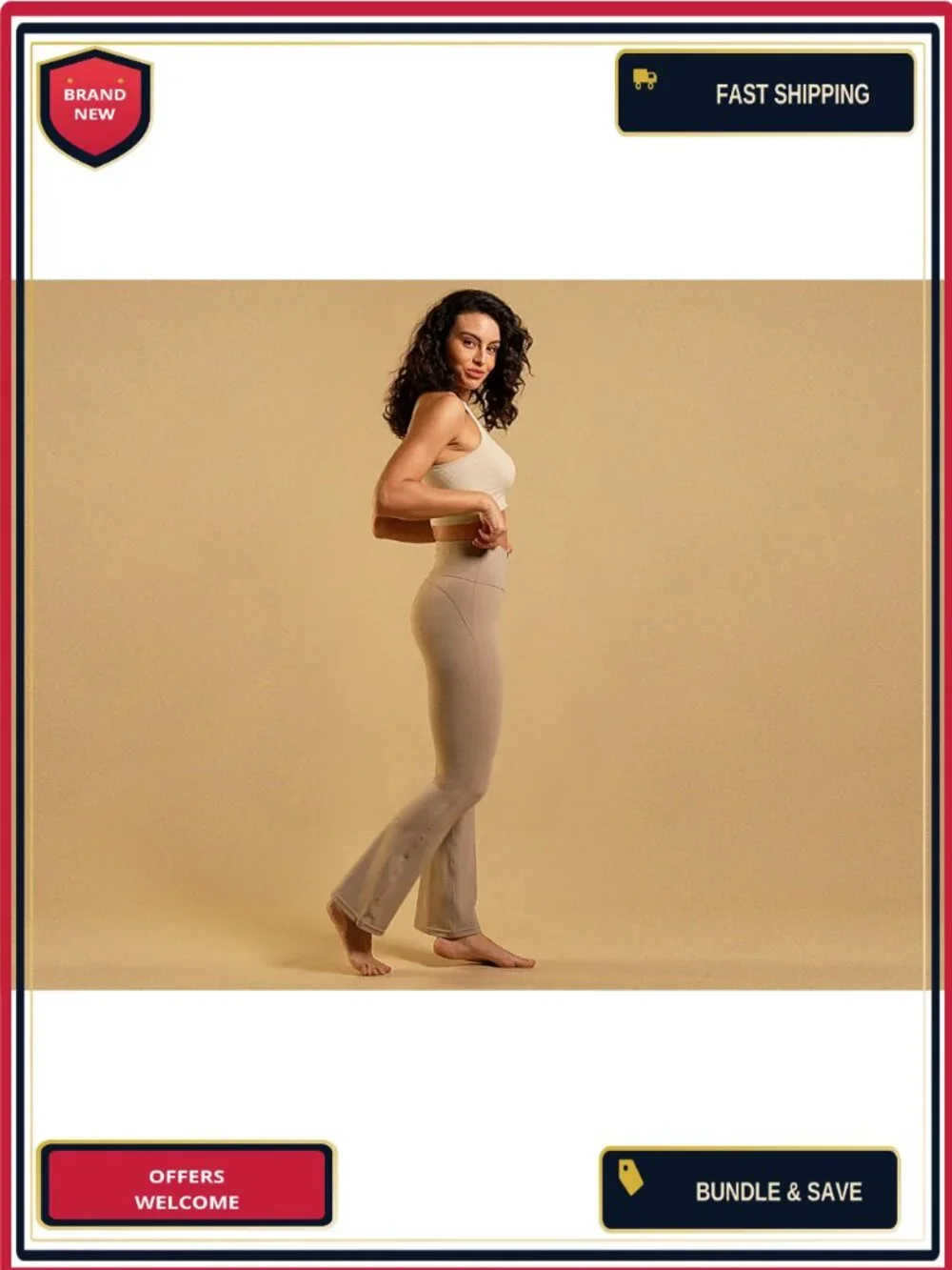 High Waist Flare Bootcut Yoga Pants Women Wide Leg Lounge Leggings 32